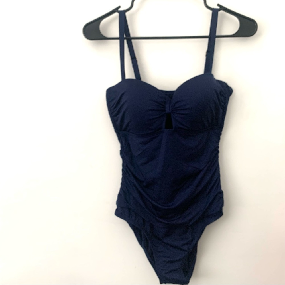 Jantzen One Piece Cut Out Swim Suit with Tummy Control SZ 6 NWT